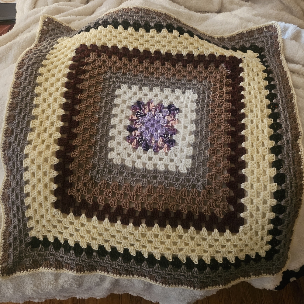 Handmade Multicolor Crochet Blanket for Kids